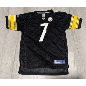 Ben Roethlisberger Youth Sz XL 18-20 Black Reebok #7 NFL Pittsburgh Steelers